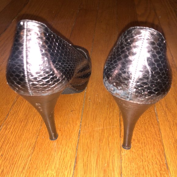 Calvin Klein Daliah Metallic Platform Peep Toe 8.5 - Picture 5 of 8
